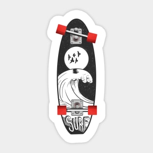 Surf skating Sticker